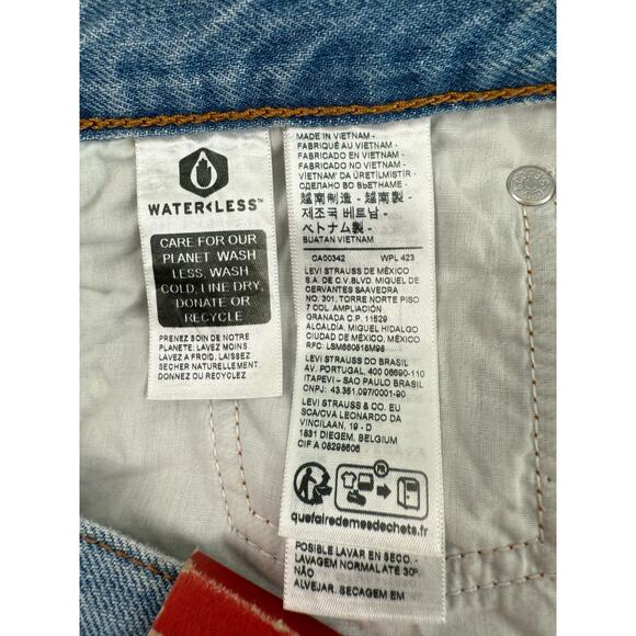 Levi's Women's Low Pro Straight Leg Zip Fly Mid Rise Jeans Size 32 Blue NWT - Picture 12 of 16